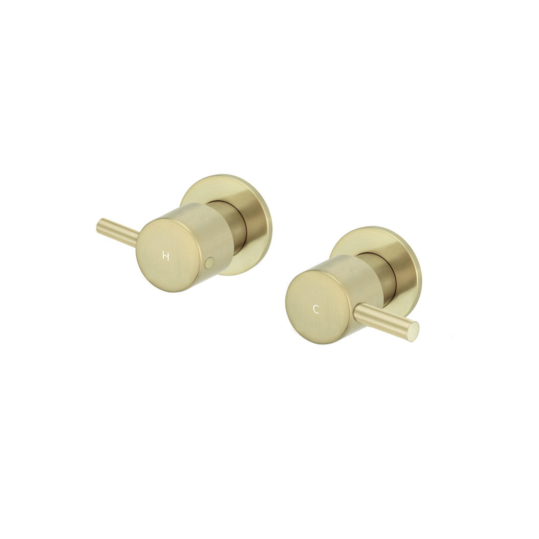 Meir Round Quarter Turn Wall Top Assemblies - Tiger Bronze