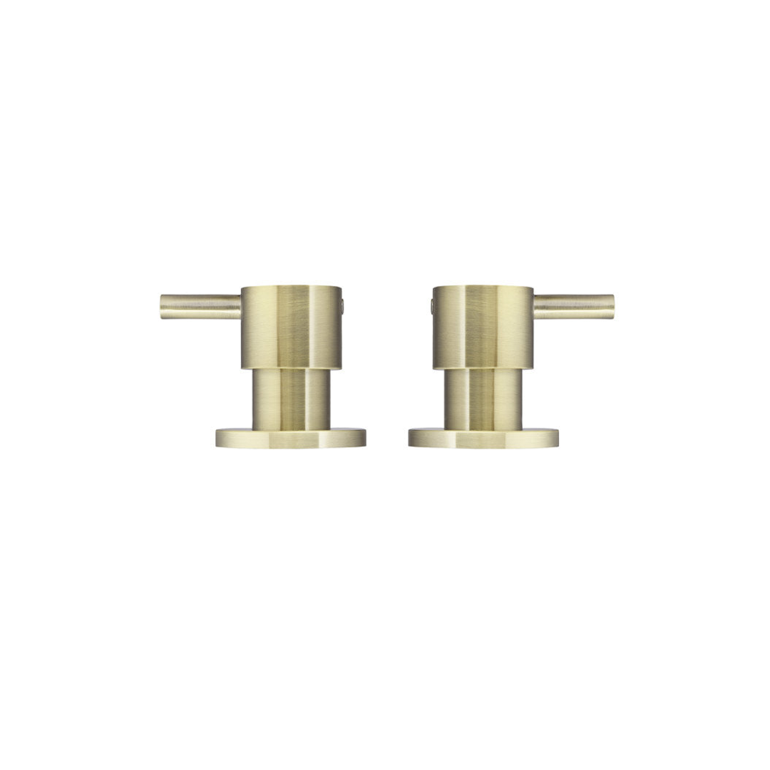 Meir Round Quarter Turn Wall Top Assemblies - Tiger Bronze