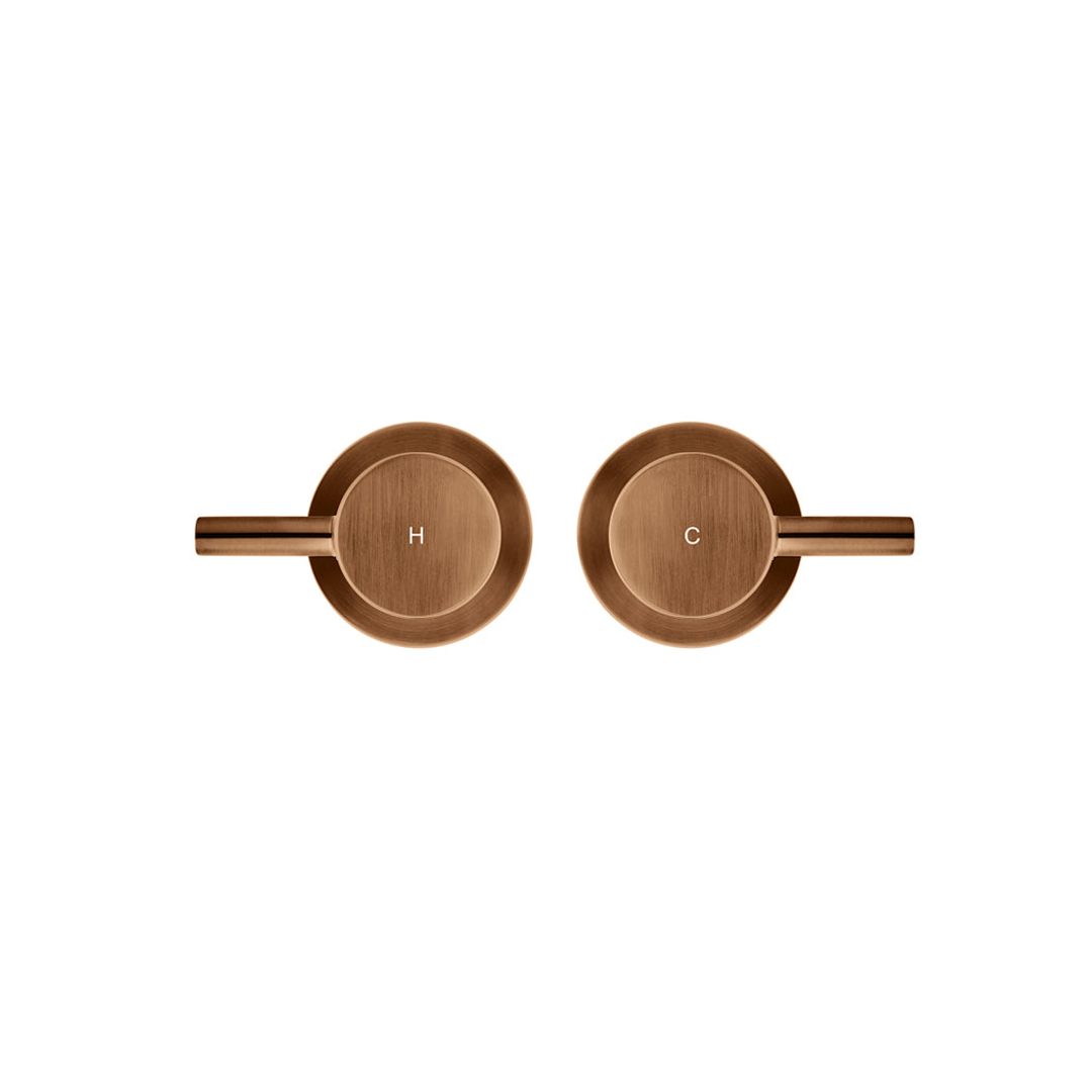 Meir Round Quarter Turn Wall Top Assemblies - Lustre Bronze