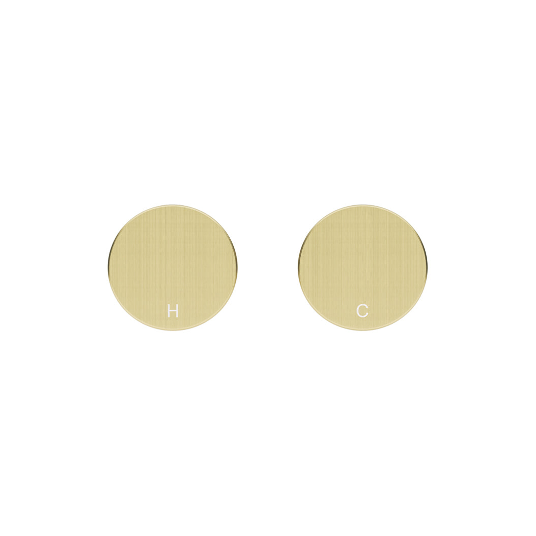 Meir Circular Wall Taps - Tiger Bronze