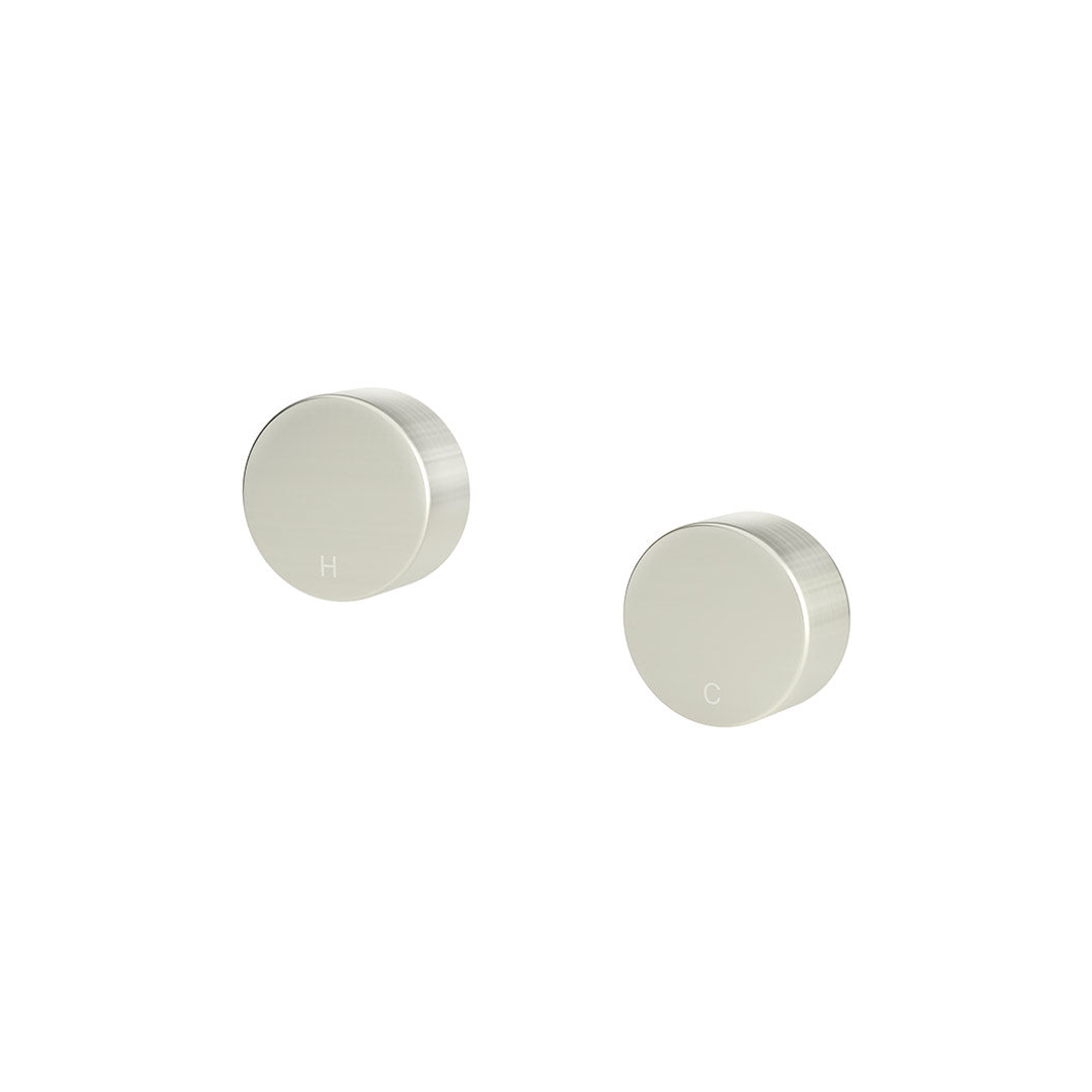 Meir Circular Wall Taps - Brushed Nickel