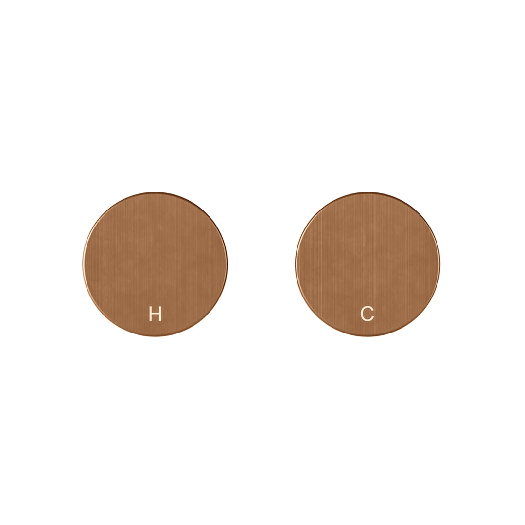 Meir Circular Wall Taps - Lustre Bronze