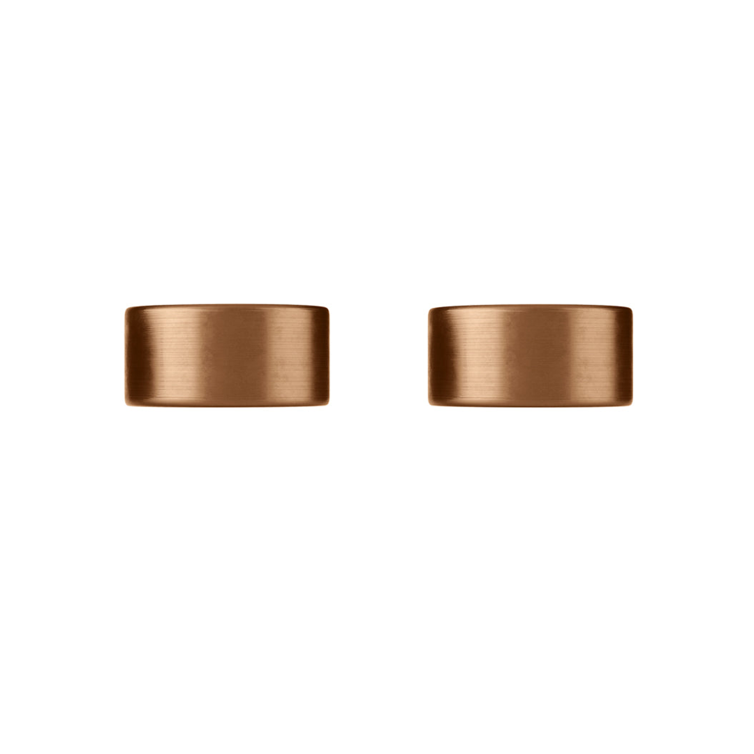 Meir Circular Wall Taps - Lustre Bronze
