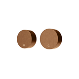 Meir Circular Wall Taps - Lustre Bronze