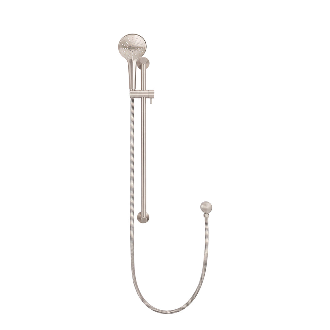 Meir Round Three Function Hand Shower On Rail Column - Champagne