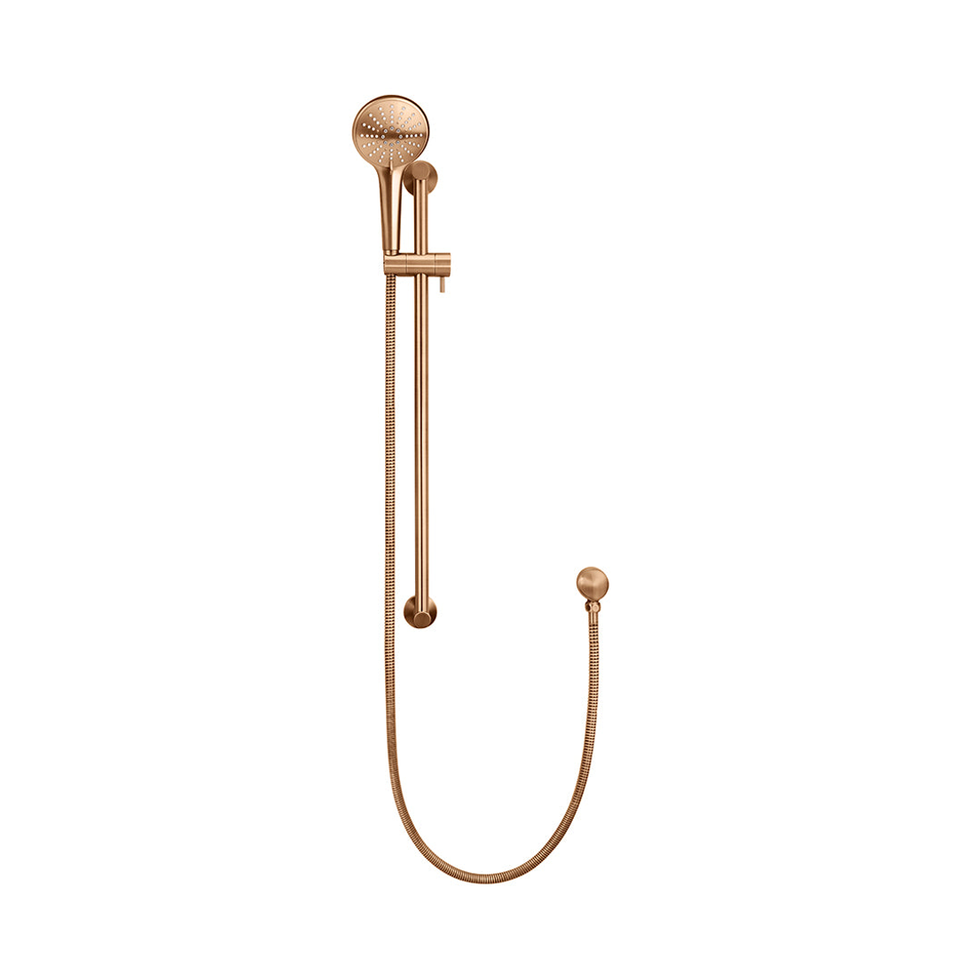 Meir Round Three Function Hand Shower On Rail Column - Lustre Bronze