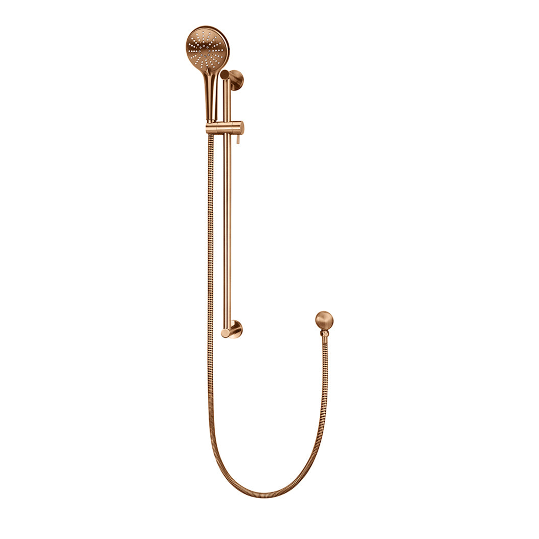 Meir Round Three Function Hand Shower On Rail Column - Lustre Bronze