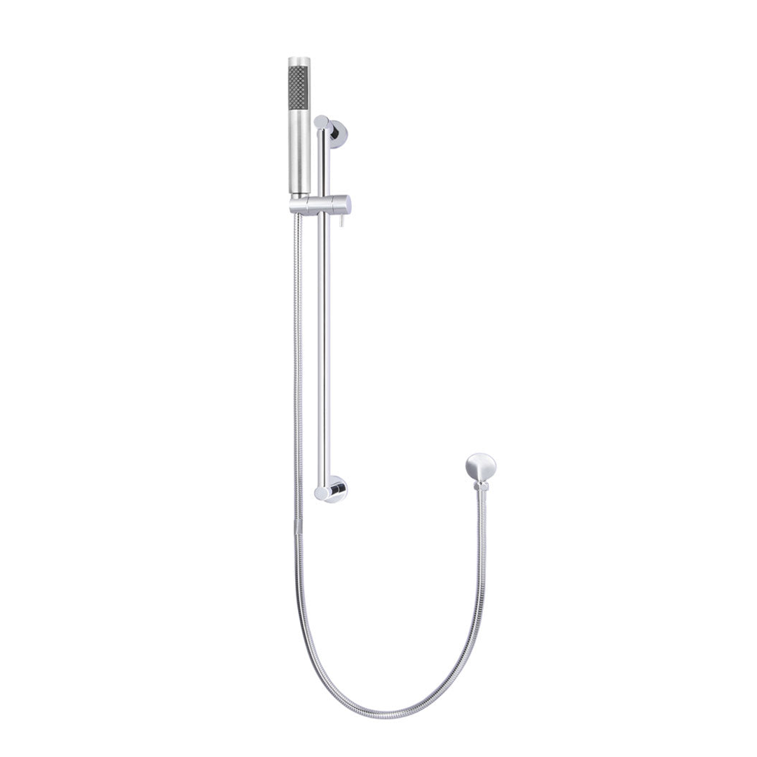 Meir Round Hand Shower On Rail Column - Polished Chrome