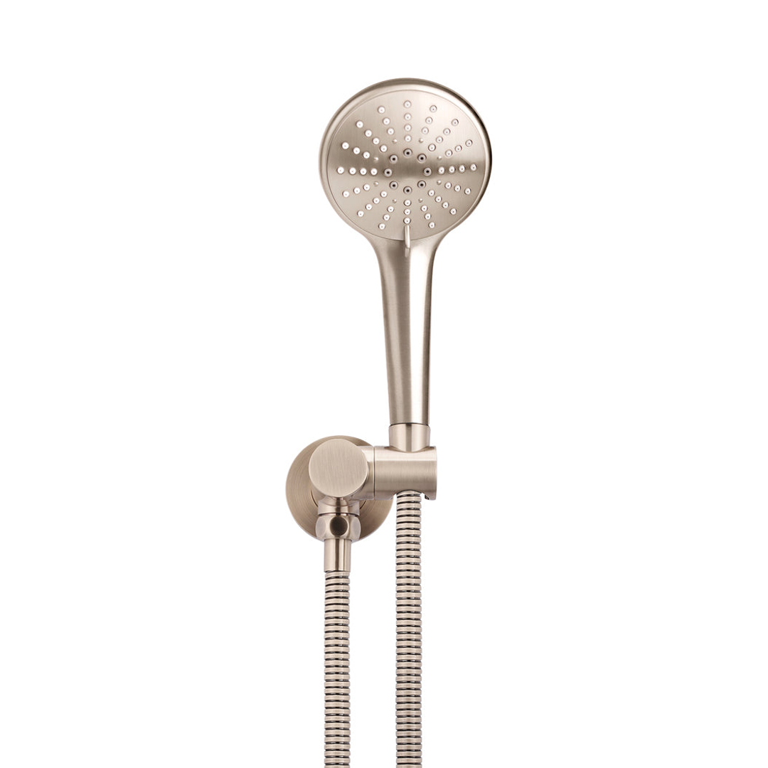 Meir Round Hand Shower On Swivel Bracket - Champagne