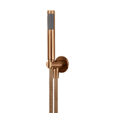 Meir Round Hand Shower On Fixed Bracket - Lustre Bronze