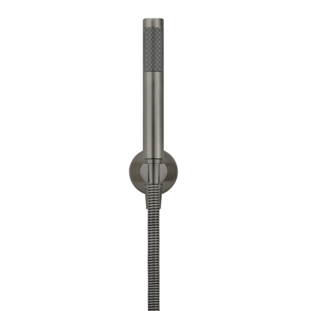 Meir Round Hand Shower On Fixed Bracket - Shadow
