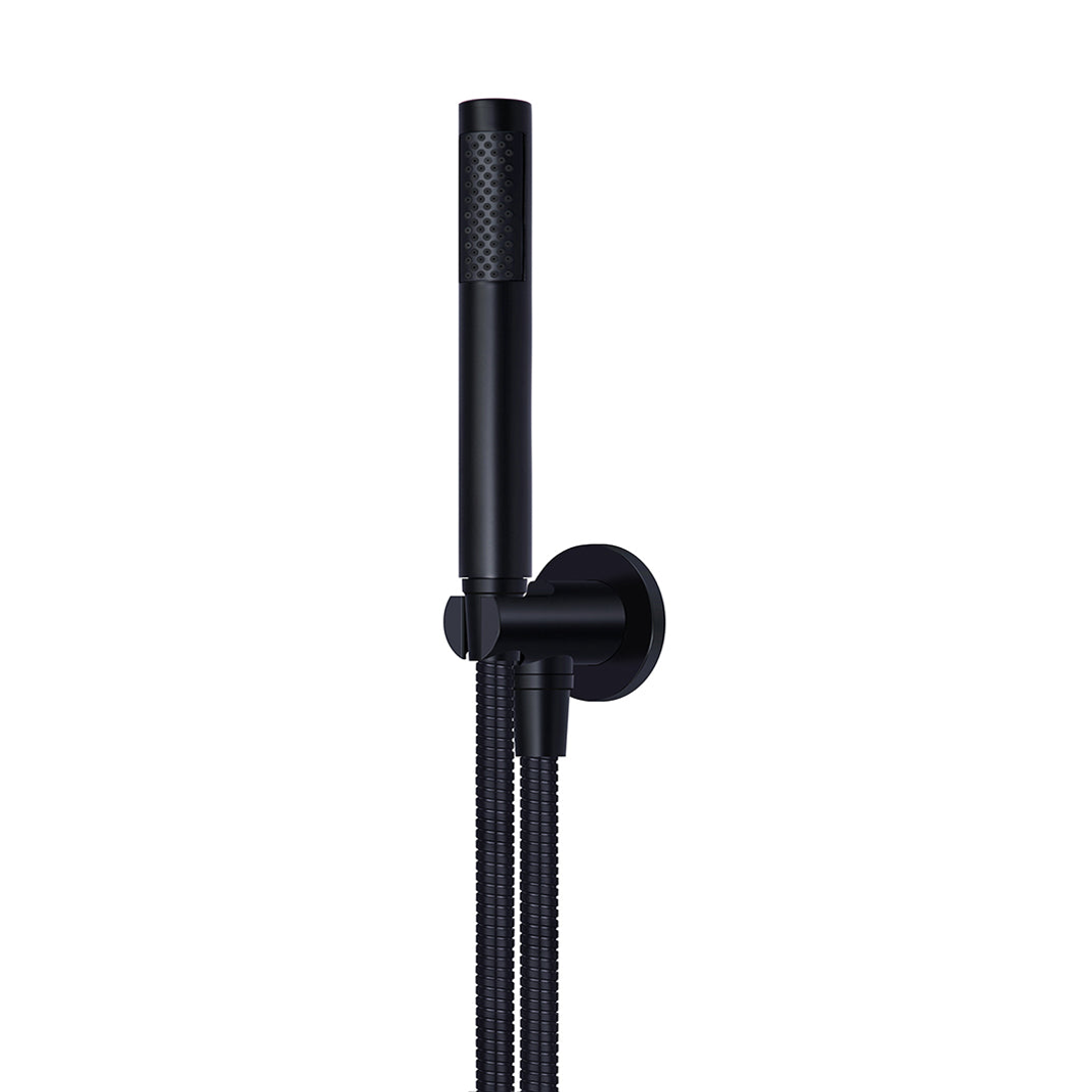 Meir Round Hand Shower On Fixed Bracket - Matte Black