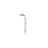 Rain Square Nero Shower Set Single Hose Shower - Chrome