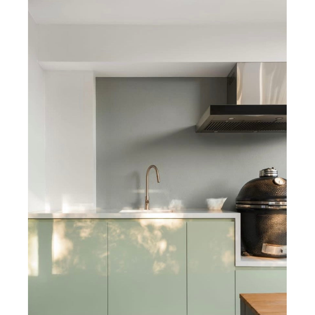 Meir Round Pinless Piccola Pull Out Kitchen Mixer Tap - Champagne