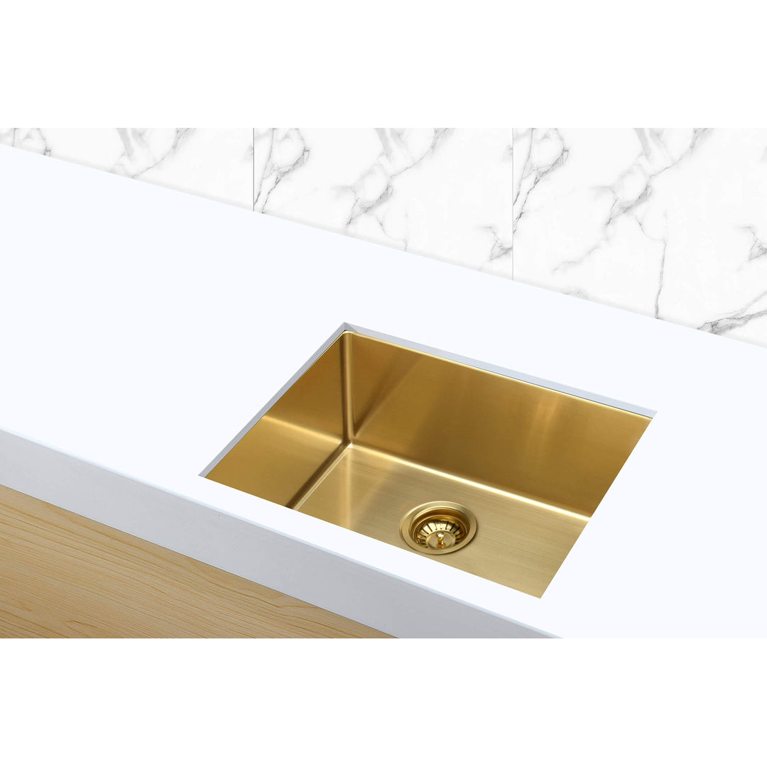 Meir Kitchen Sink Single Bowl 450 X 450 - Tiger Bronze