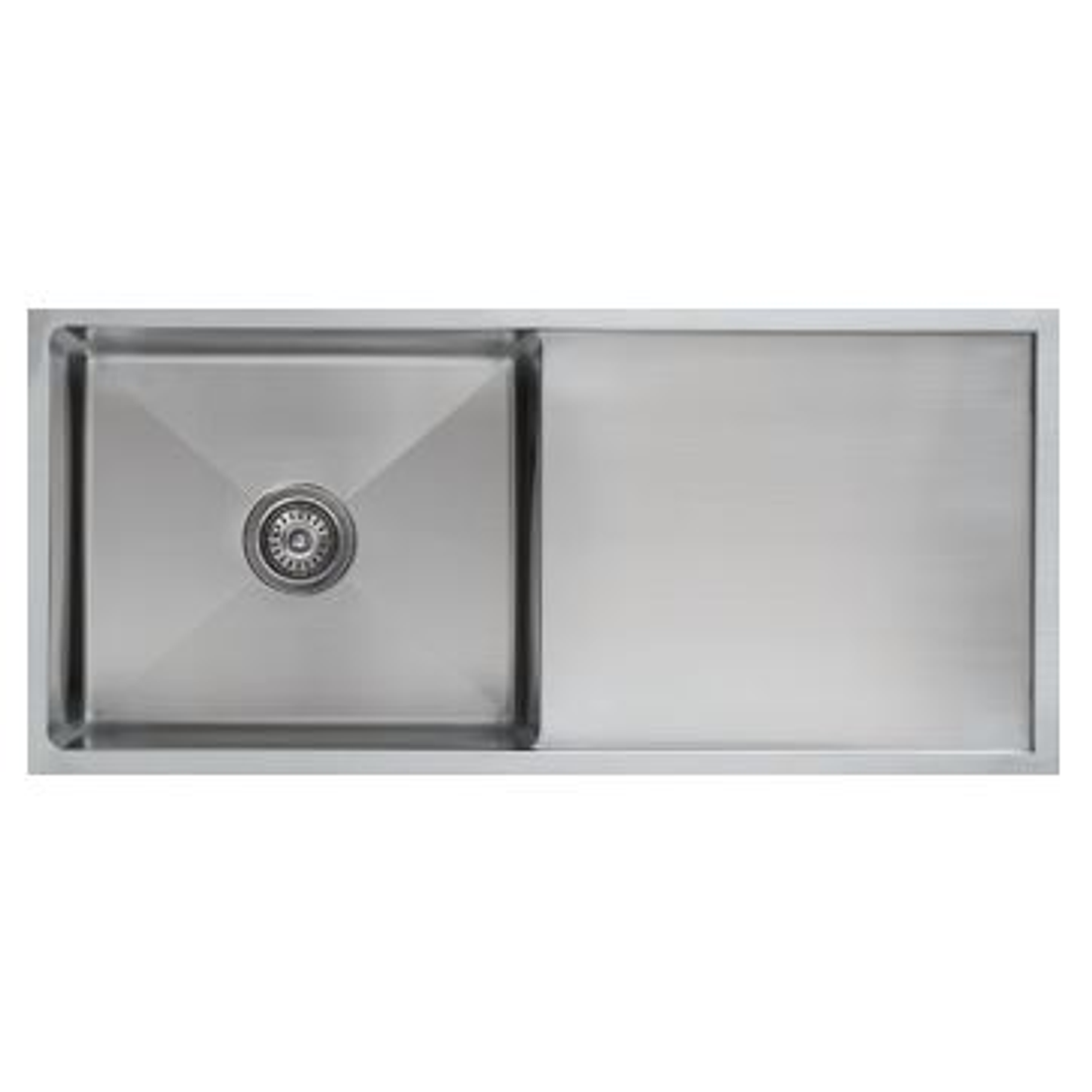 Interchange Uptown Utr3 Single Square Sink And Drainer 990 X 450 X 250 - Radius Corner