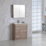 Aulic York 750mm Freestanding Vanity - Mini Ceramic Top (Left Hand Drawer)