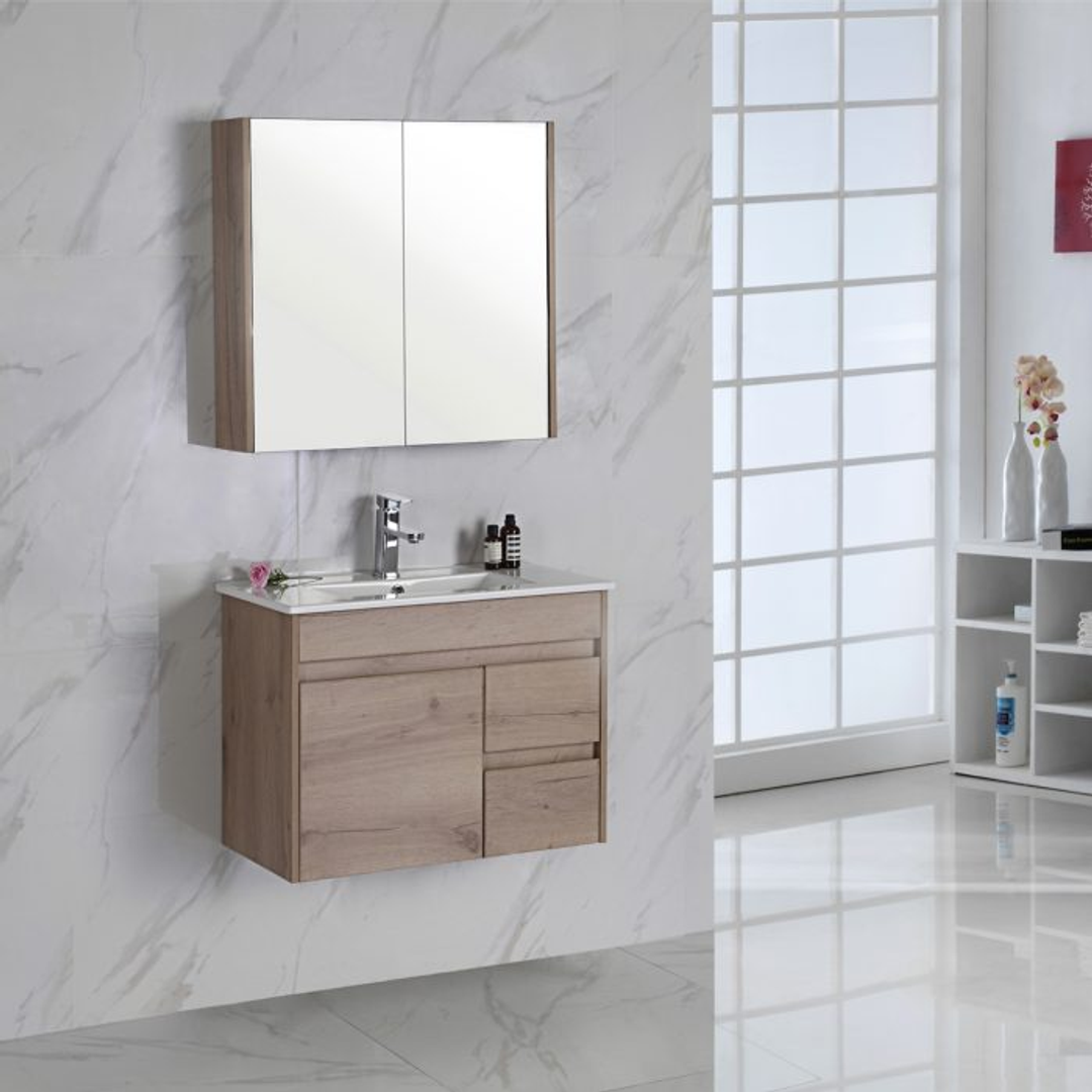 Aulic York 600mm Wall-Hung Vanity - Mini Ceramic Top