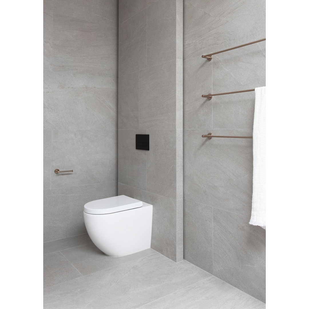 Meir Round Single Towel Rail 900Mm - Champagne