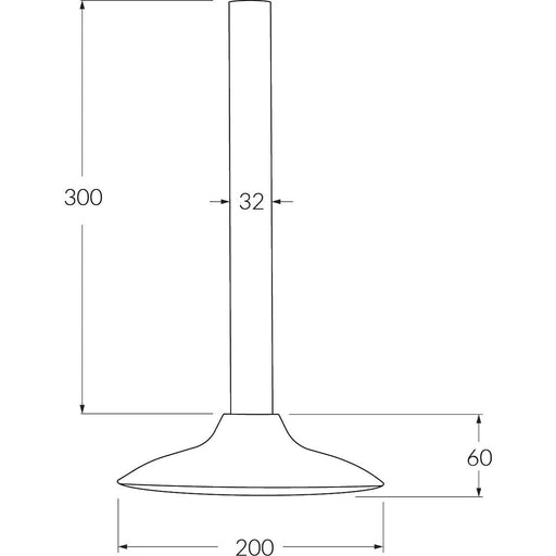 SUSSEX MONSOON VERTICAL SHOWER 300MM ARM STAIN/STEEL (COLR=SS)(P#:MSHAVSS3 SS) - BathroomHQ