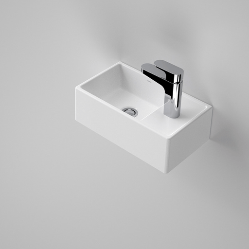 CAROMA TEO 410 HAND WALL BASIN WHITE 1TH - BathroomHQ